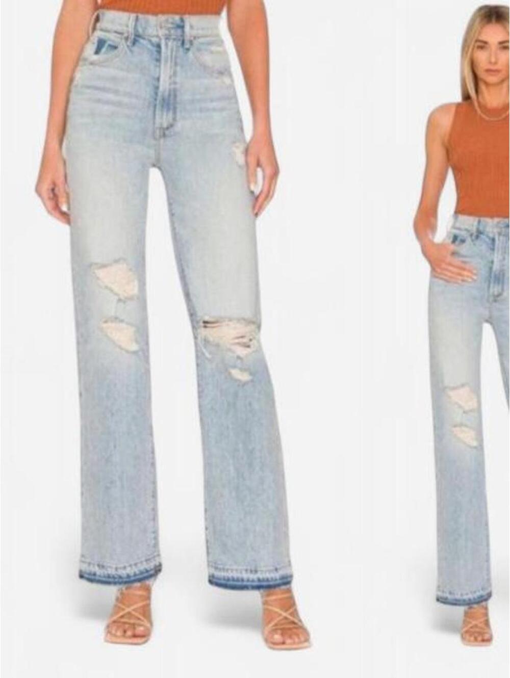 MOTHER The Tomcat Ankle Distressed High Rise Jeans Light Wash Size 25 NWT